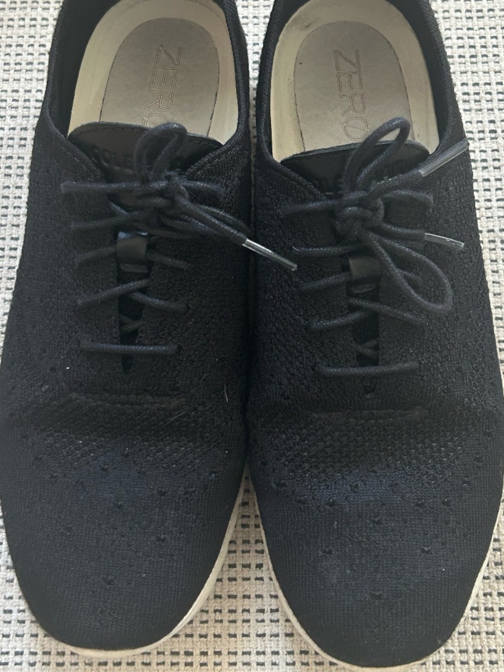 Cole Haan Women's ZeroGrand Black/Ivory Knit Oxfords